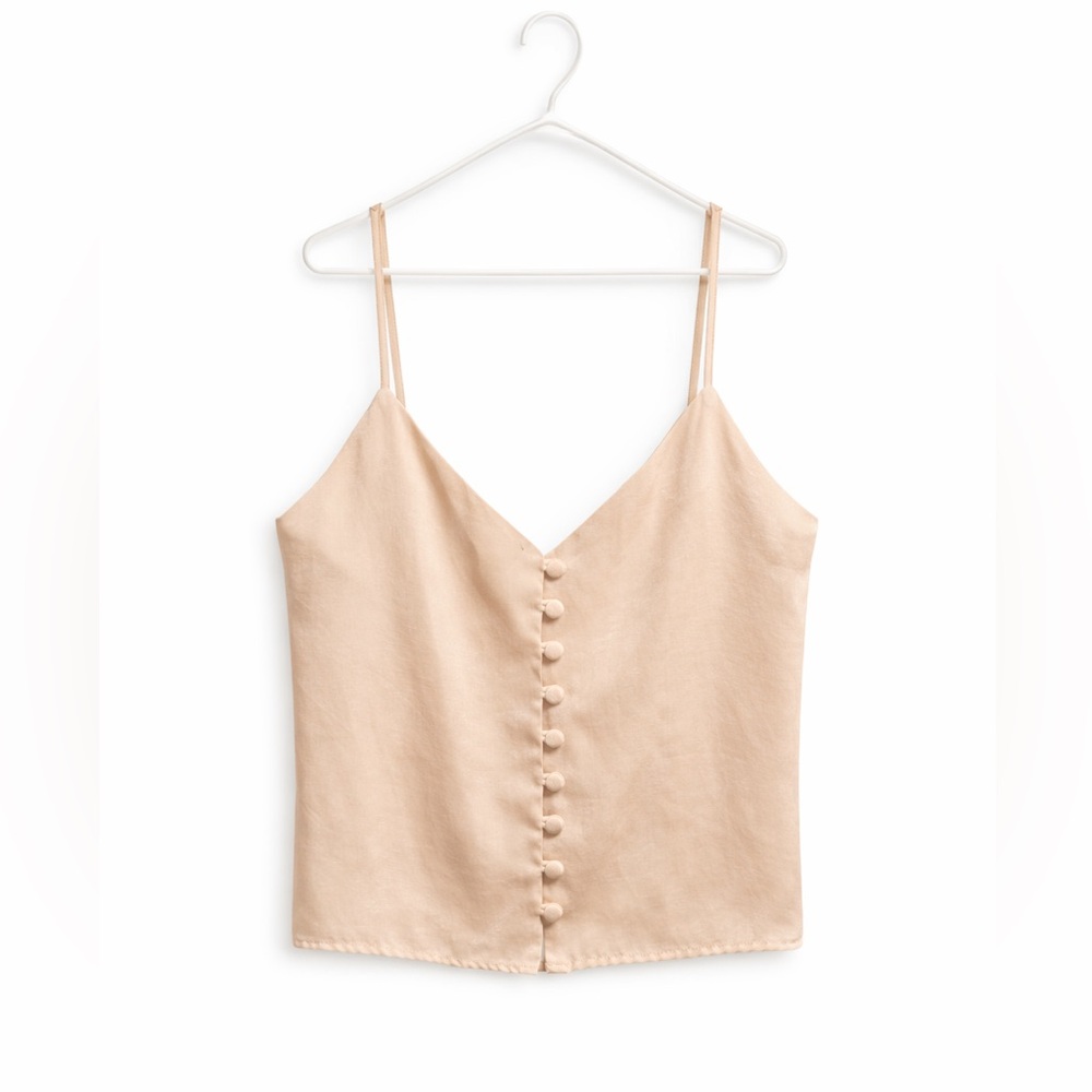 Brandy Melville Cream Button-Front Camisole